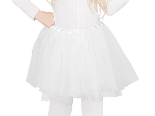 SPÓDNICZKA TIULOWA BIAŁA