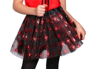 SPÓDNICZKA PAJĄKI TRÓJWARSTWOWA CZARNA 30cm