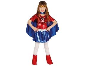 STRÓJ SUKIENKA SUPERBOHATERKA CZERWONO-NIEBIESKA 142-148