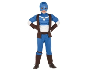 STRÓJ KOMBINEZON SUPERBOHATER NIEBIESKI 142-148