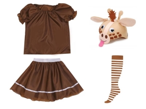 ZESTAW ŻYRAFA BRĄZOWY 134-140 4el