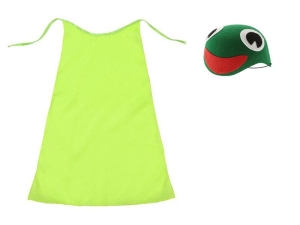 ZESTAW ŻABKA ZIELONY PELERYNA 75cm 2el