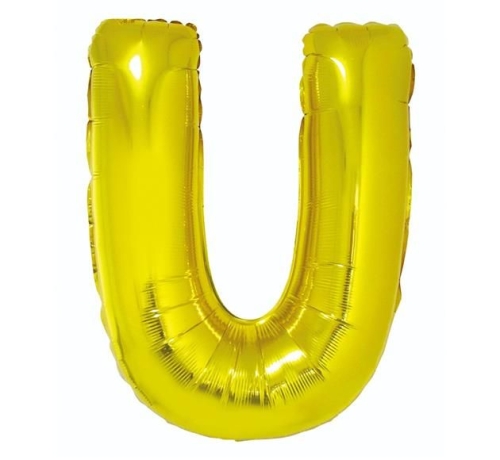 BALON LITERA U ZŁOTY 34'' 86cm