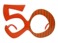 OKULARY URODZINOWE 50 POMARAŃCZOWE