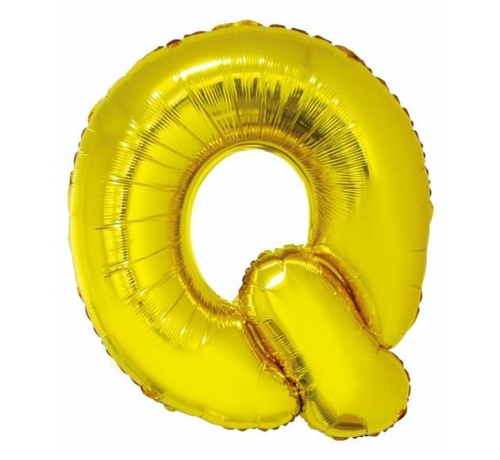 BALON LITERA Q ZŁOTY 34'' 86cm
