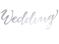 BANER WEDDING SREBRNY 16,5x45 cm