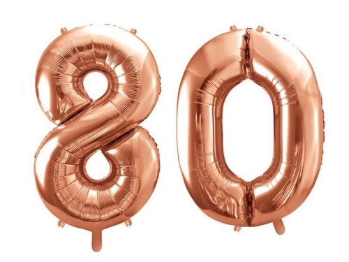 BALONY 80 ZŁOTO-RÓŻ  34'' 2szt