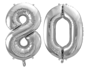 BALONY 80 SREBRNE 34'' 2szt