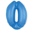 BALON CYFRA 0 NIEBIESKI 14'' 36cm