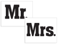 NAKLEJKI NA BUTY MR MRS 2szt