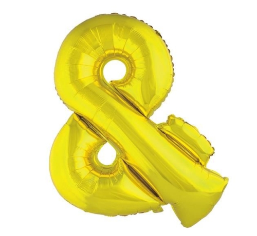 BALON LITERA &amp; ZŁOTY 34'' 86cm