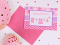 ZAPROSZENIE NA BABY SHOWER DLA DZIEWCZYNKI RÓŻ 8 szt.