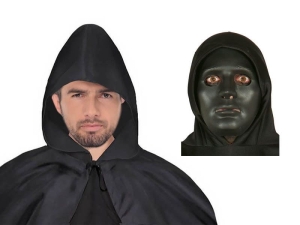 ZESTAW KAT CZARNY PELERYNA 132cm 2el