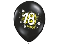BALON CZARNY 18 &amp; CRAZY 30cm 1szt