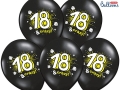 BALON CZARNY 18 &amp; CRAZY 30cm 1szt