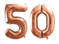 BALONY 50 ZŁOTO-RÓŻ 34'' 2szt