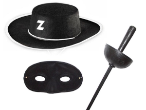 ZESTAW ZORRO CZARNY 3el