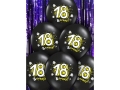 BALON CZARNY 18 &amp; CRAZY 30cm 1szt