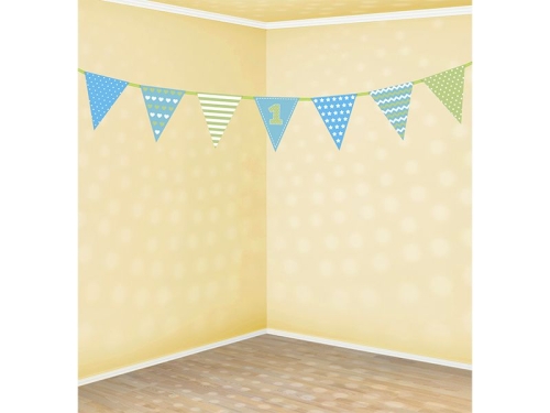 GIRLANDA PAPIEROWA TRÓJKĄTY ROCZEK 135 cm