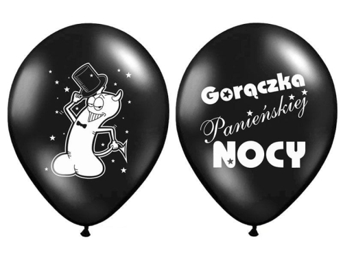 BALON CZARNY GORĄCZKA PANIEŃSKIEJ NOCY 30cm 1szt