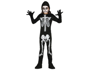 STRÓJ KOMBINEZON SZKIELETOR CZARNY 142-148