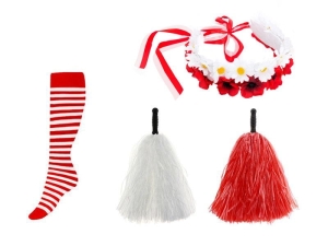 ZESTAW KIBICA BIAŁO-CZERWONY 4el