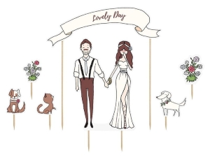 KARTECZKI NA PIKU TOPPPERY PARA MŁODA 7szt