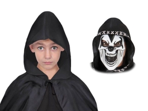 ZESTAW KOSTUCHA CZARNY PELERYNA 94cm 2el