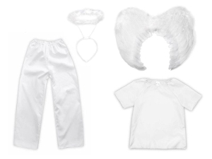 ZESTAW ANIOŁEK BIAŁY 134-140 4el