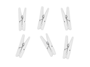 KLAMERKI BIAŁE 3cm 20szt