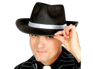 KAPELUSZ GANGSTERA FILCOWY CZARNY