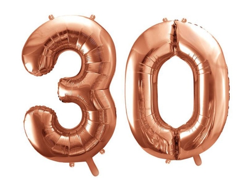 BALONY 30 ZŁOTO-RÓŻ 34'' 2szt