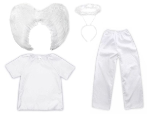 ZESTAW ANIOŁEK BIAŁY 134-140 4el