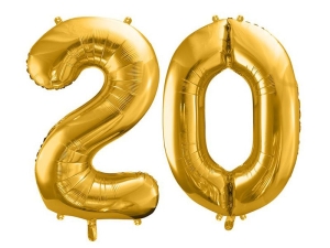 BALONY 20 ZŁOTE 34'' 2szt