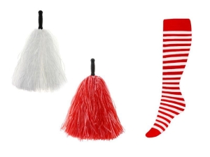 ZESTAW KIBICA BIAŁO-CZERWONY 3el