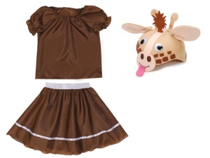 ZESTAW ŻYRAFA BRĄZOWY 134-140 3el