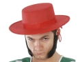 KAPELUSZ FILCOWY FLAMENCO CZERWONY