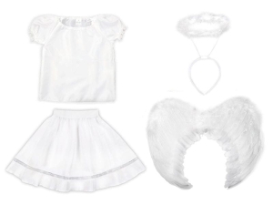 ZESTAW ANIOŁEK BIAŁY 134-140 4el