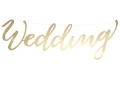 BANER WEDDING ZŁOTY 16,5x45 cm