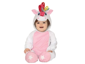 STRÓJ KOMBINEZON JEDNOROŻEC BIAŁO-RÓŻOWY 80-86