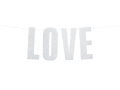 BANER LOVE BROKAT SREBRNY 21x55cm
