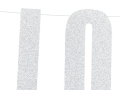 BANER LOVE BROKAT SREBRNY 21x55cm