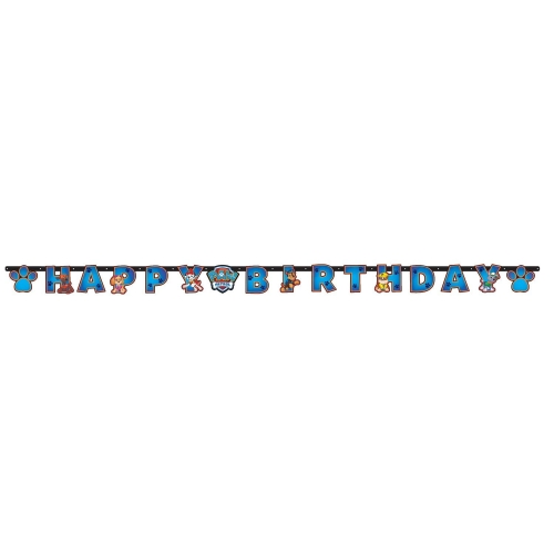 BANER HAPPY BIRTHDAY PSI PATROL NIEBIESKI 2,4m