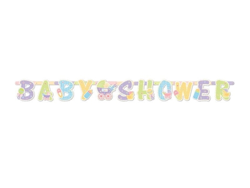 BANER BABY SHOWER KOLOROWY 200x16,5cm