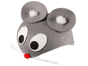 CZAPKA MYSZKA FILCOWA SZARA