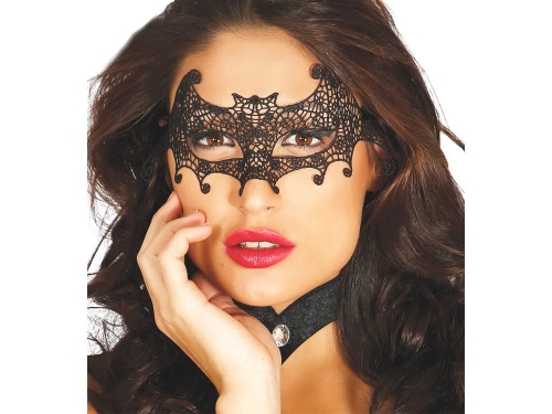 MASKA WENECKA AŻUROWA CZARNA S