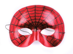 MASKA SPIDERMAN PAJĘCZYNA CZERWONA