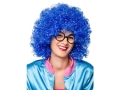 PERUKA KRÓTKA AFRO NIEBIESKA
