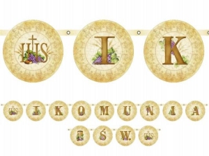 BANER I KOMUNIA ŚWIĘTA ZŁOTY 2m