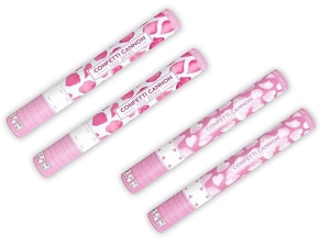 ZESTAW TUBY PŁATKI RÓŻ SERCA RÓŻOWO-BIAŁE 40cm 4szt